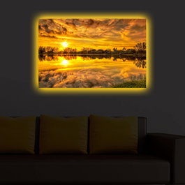 Wallity Lienzo Decorativo Iluminado con LEDs 45 x 70 cm Multicolor